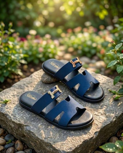 Premium H- LINE essential blue color slide for Punjabi wear.